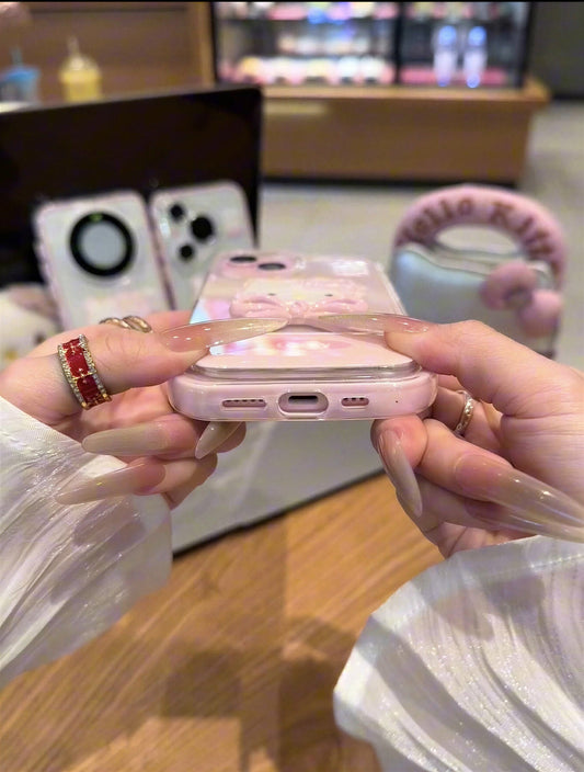 Cute Pink Kitty Bow Phone Case