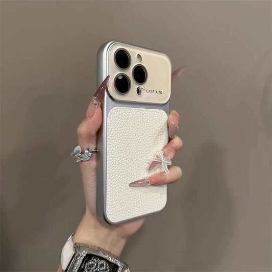 Ins autumn and winter retro lychee leather premium pattern