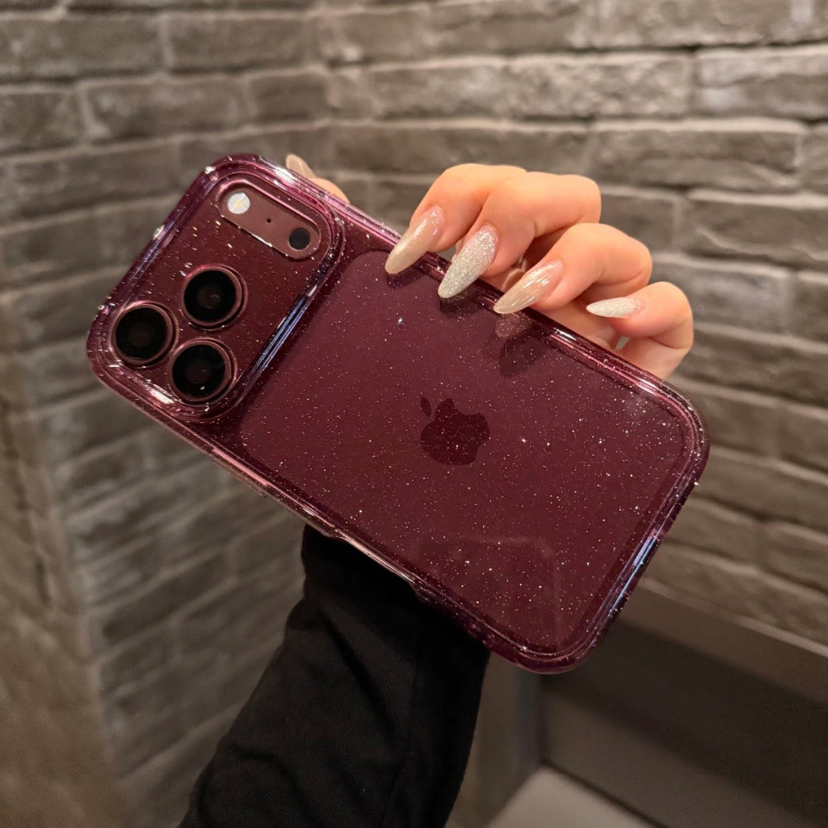 Caseko glitter clear phone case, available in soft and hard versions
