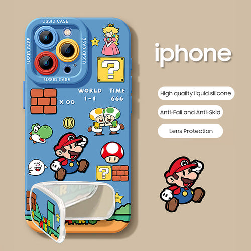 Blue Mushroom Liquid Silicone iPhone Case – Beads Series | CaseKo