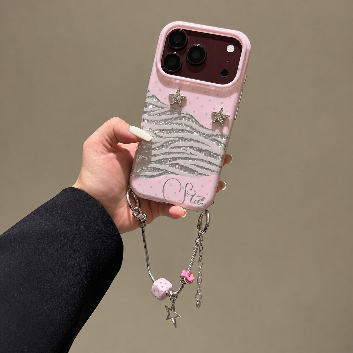 Pink Zebra Star iPhone Case