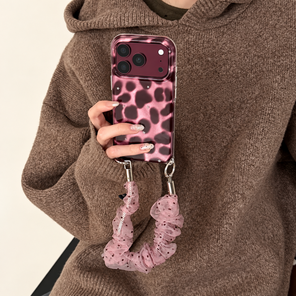 Cherry Red Leopard iPhone Case