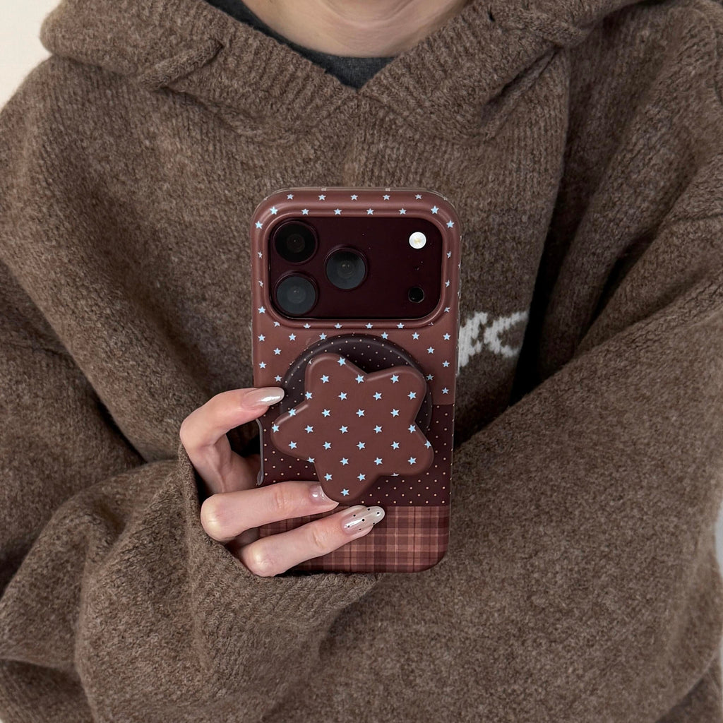 Brown Star iPhone Case