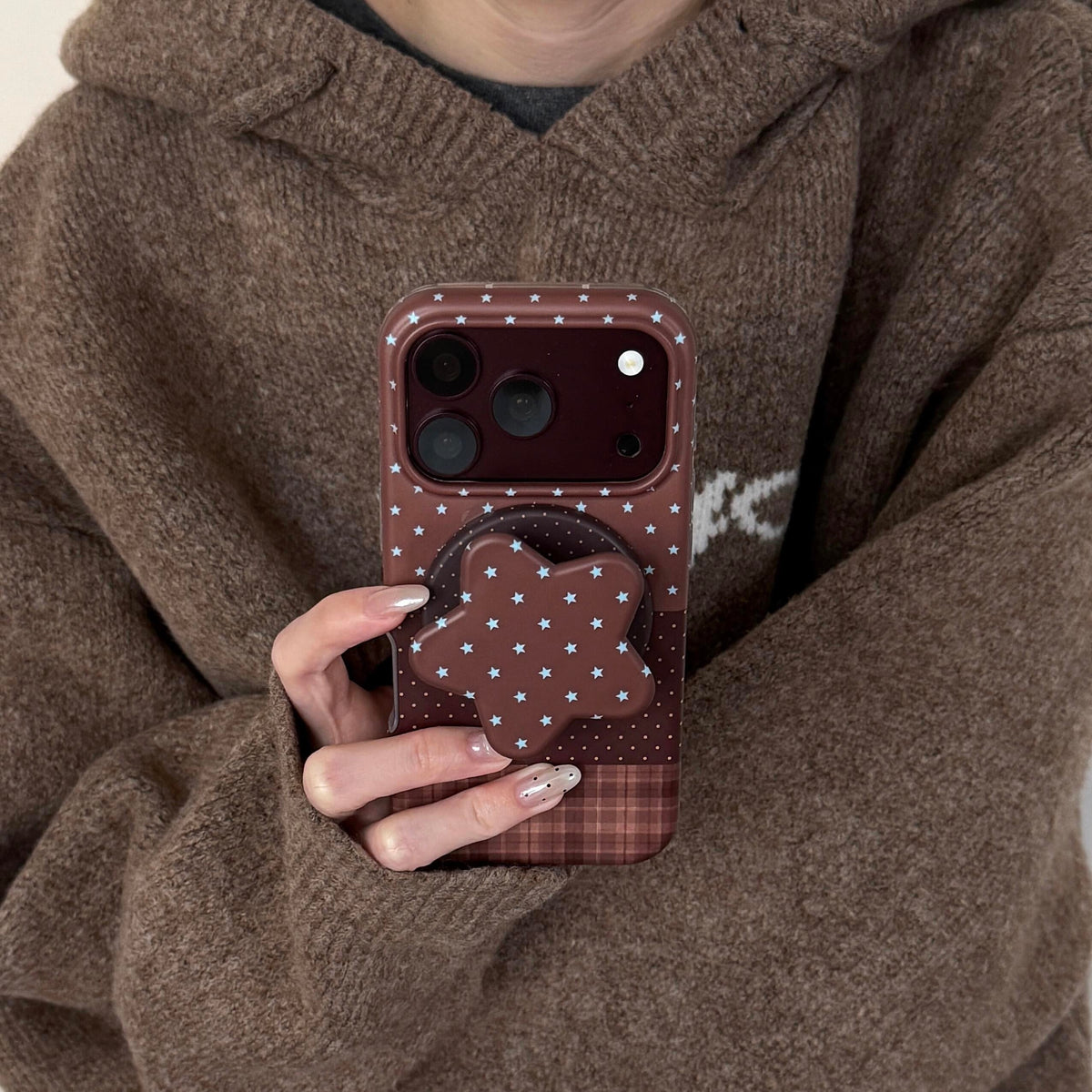 Brown Star iPhone Case