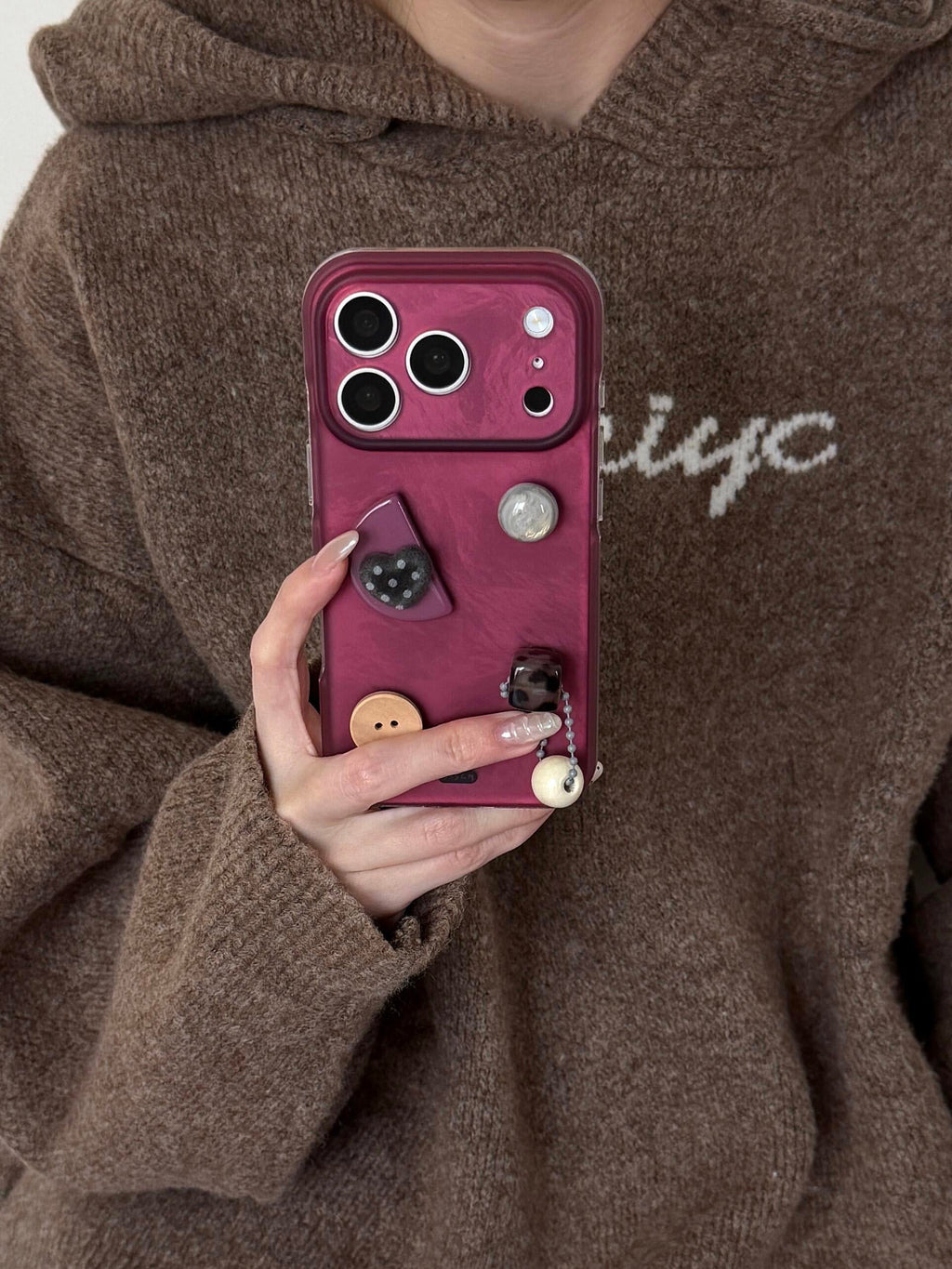 Burgundy Charm iPhone Case