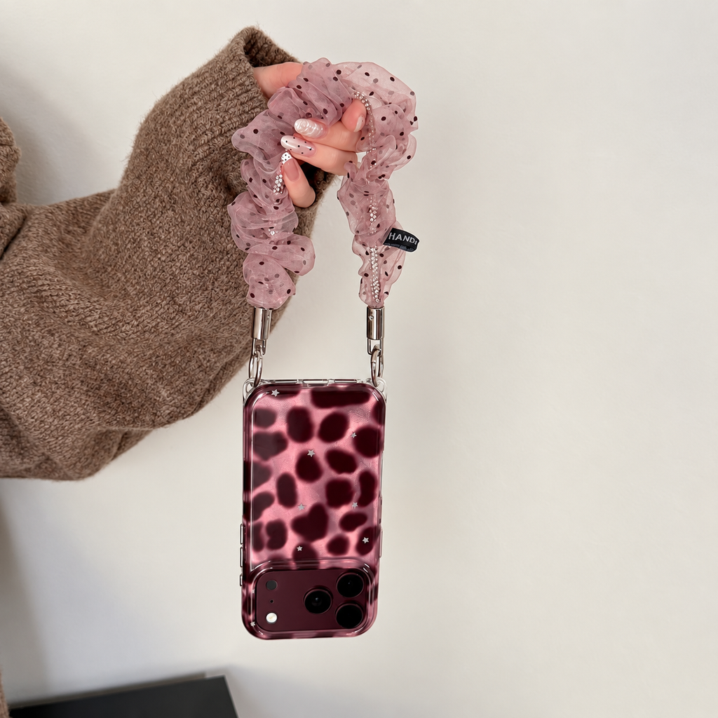 Cherry Red Leopard iPhone Case