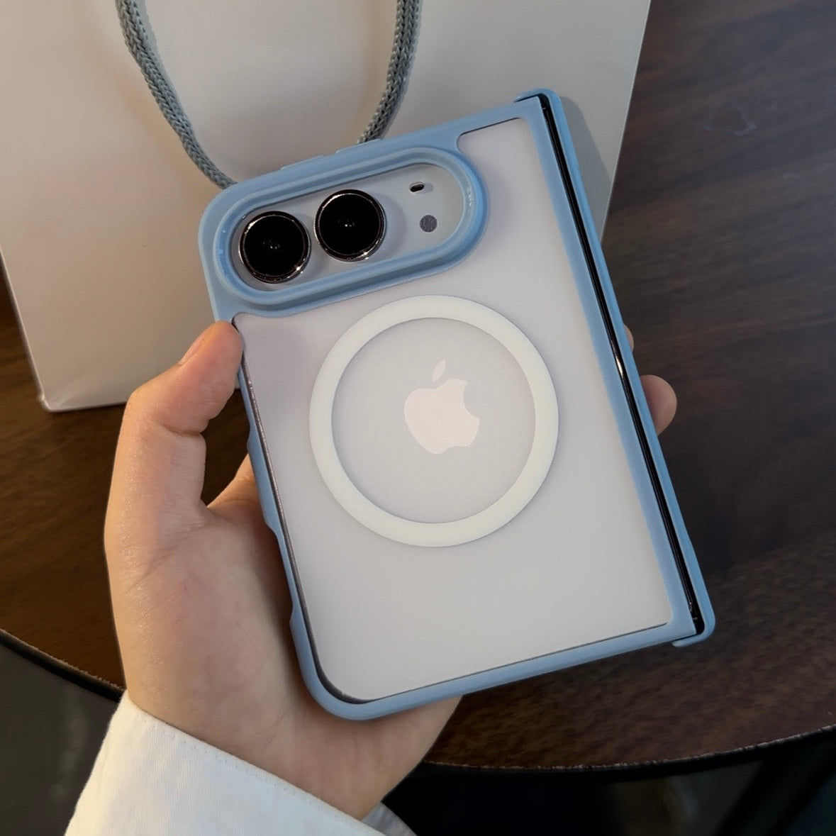 Iphone 18 fold duo glacier ice blue case