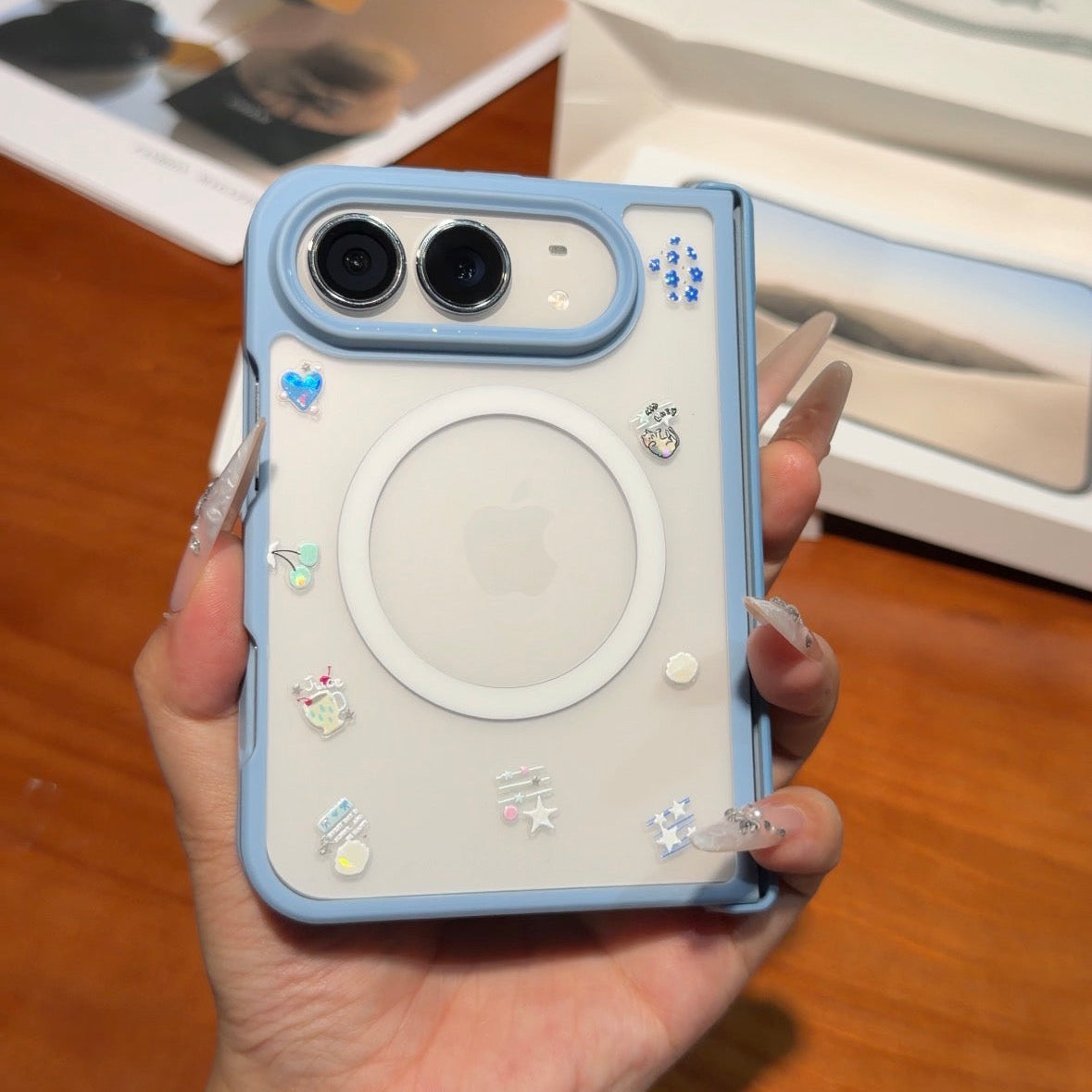 Iphone 18 fold duo glacier ice blue case