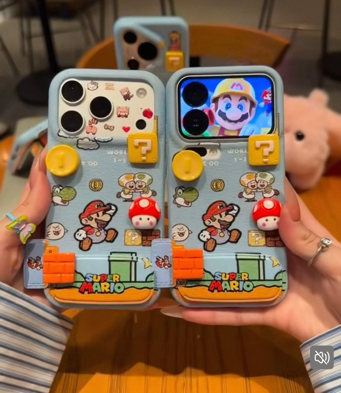 Cute Super Mario game iPhone Leather Case