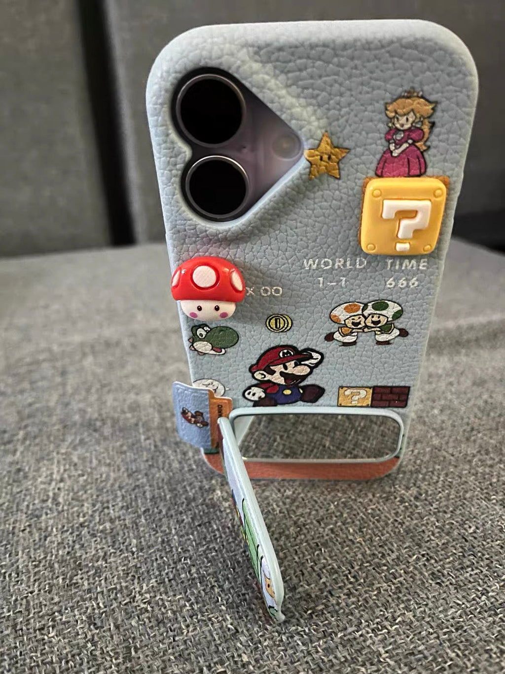 Cute Super Mario game iPhone Leather Case