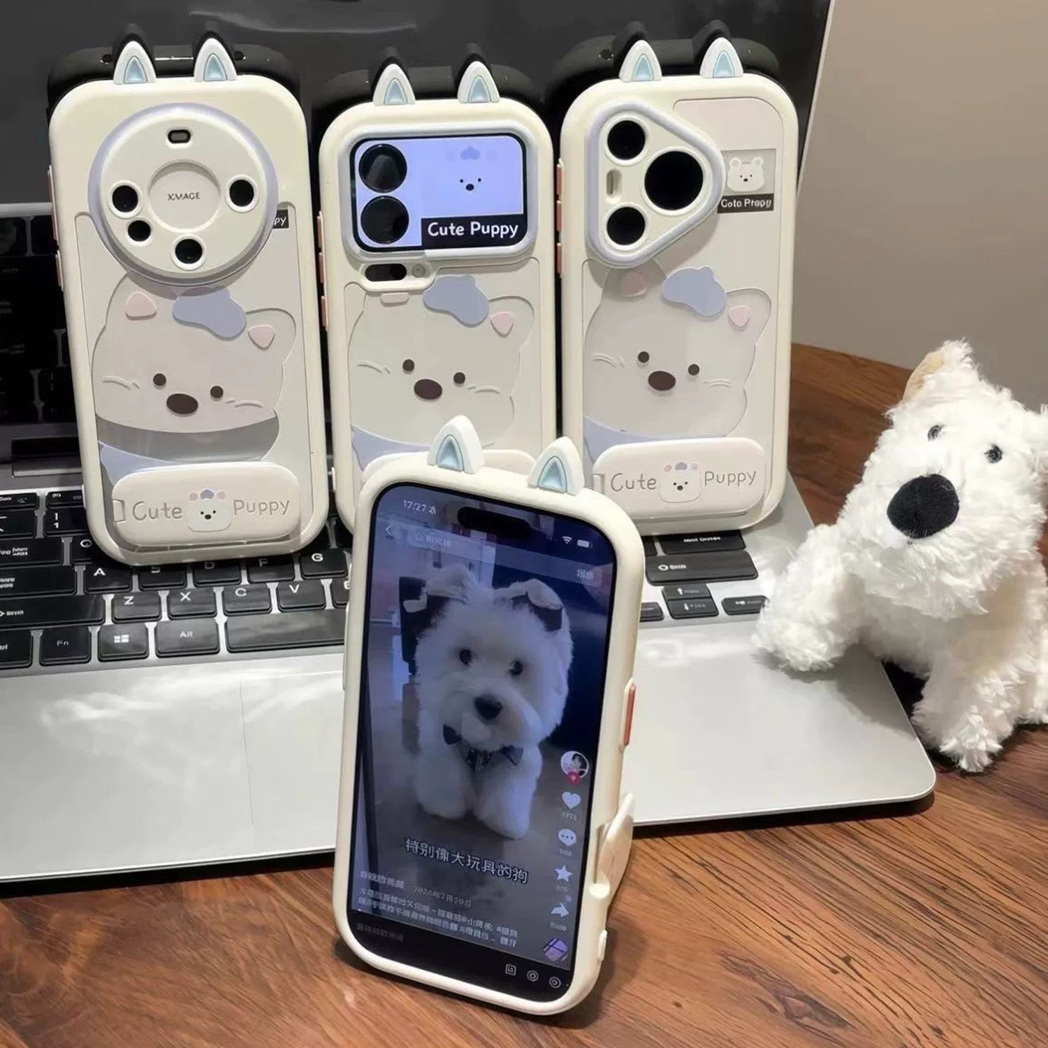 Cute ears pup iPhone stand Case