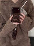 Retro Wine Red iPhone Case – Solid Color