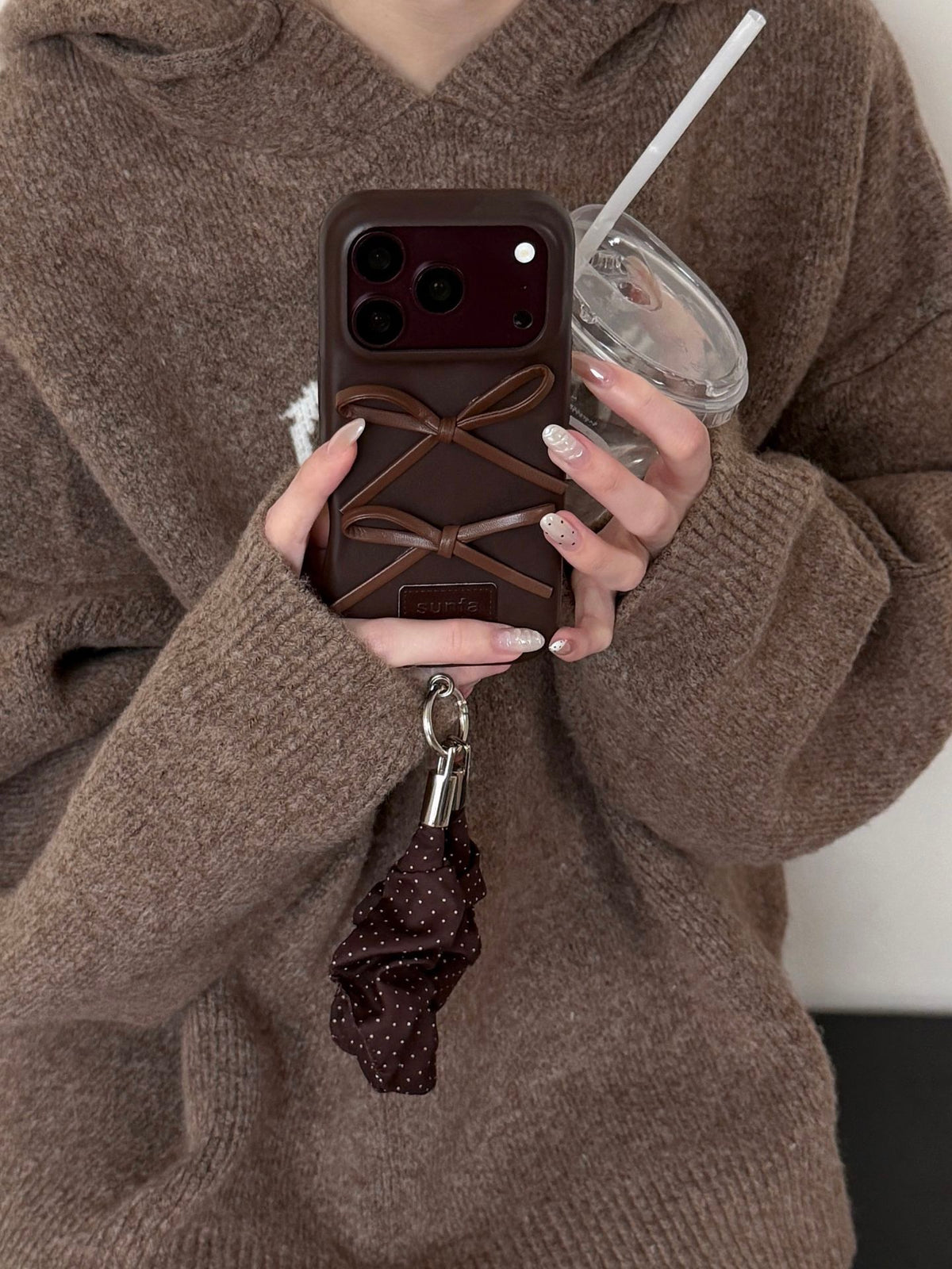 Retro Wine Red iPhone Case – Solid Color