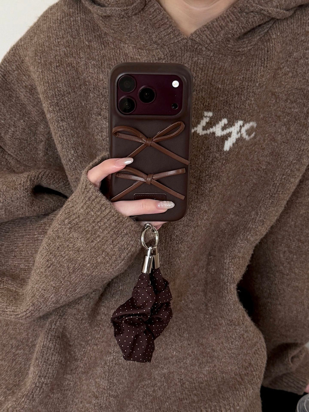 Retro Wine Red iPhone Case – Solid Color