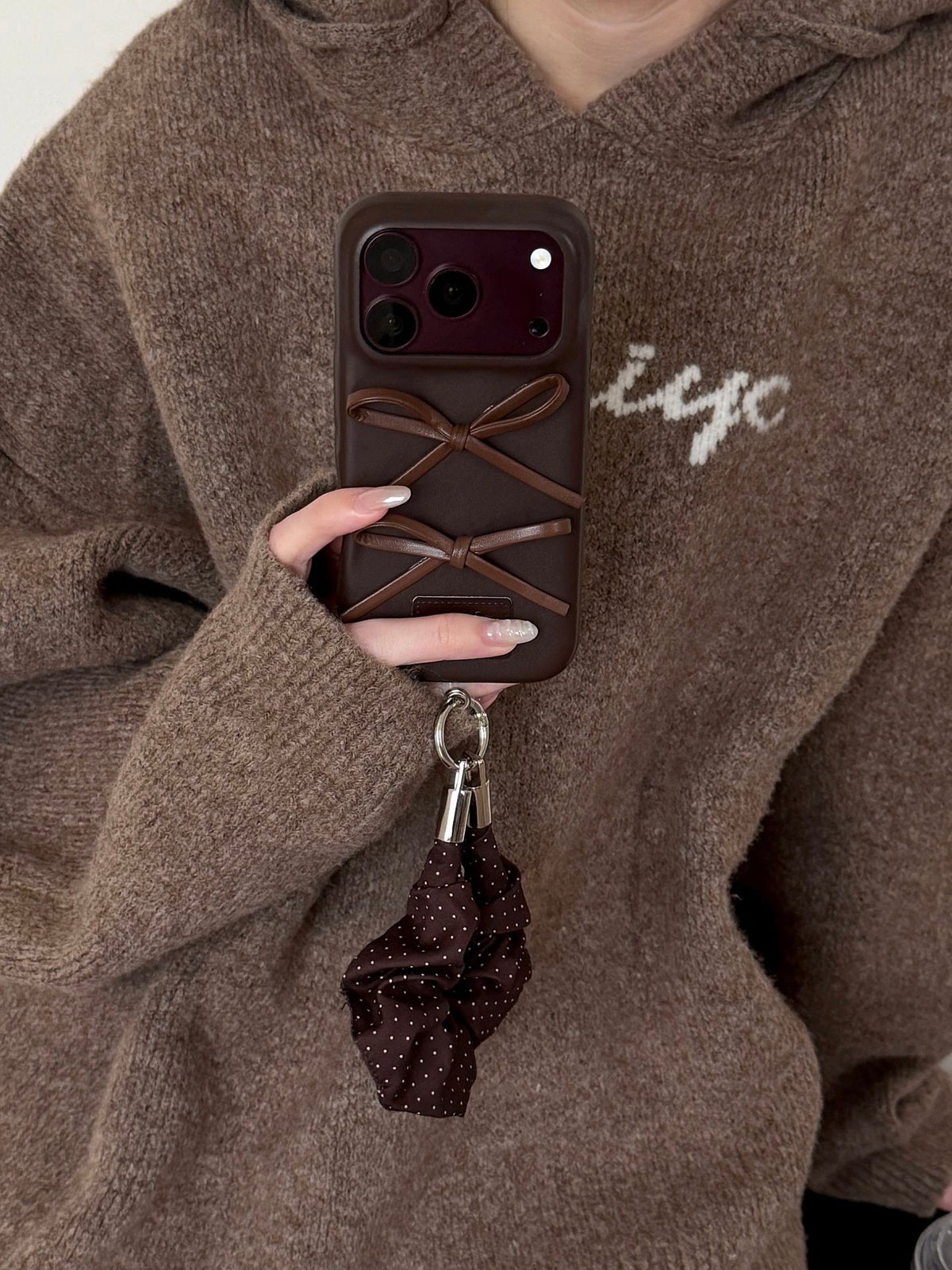 Retro Wine Red iPhone Case – Solid Color