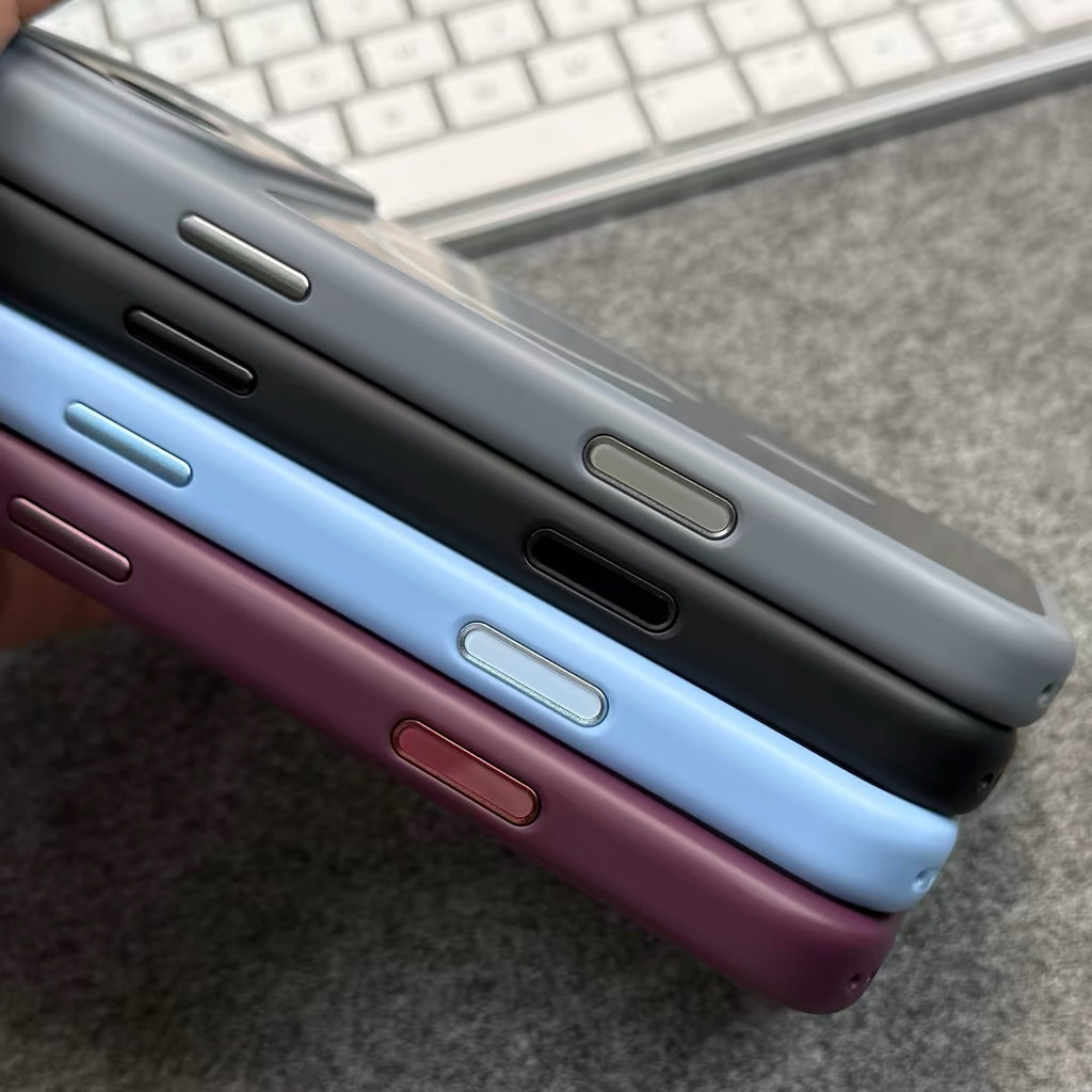 See-through colored soft iPhone case, side and camera area
