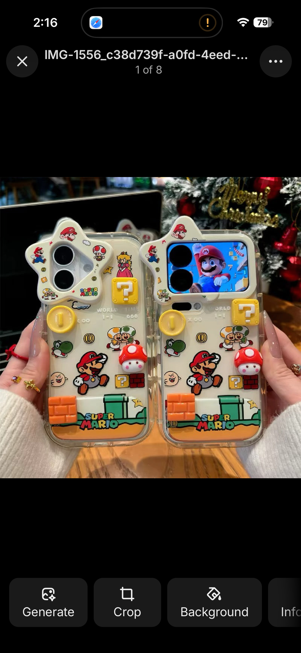Cute Mushroom iPhone Case – Vanilla Cream