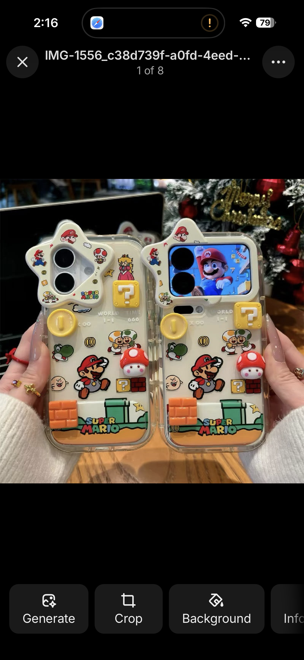 Cute Mushroom iPhone Case – Vanilla Cream