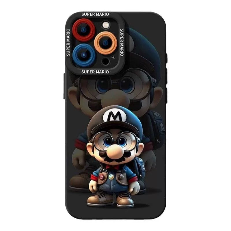 Hipster Mario Black Case