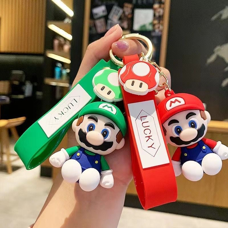 Super Mario Keychain Rings Set 4 in one