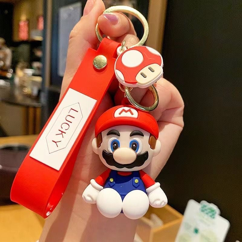 Super Mario Keychain Rings Set 4 in one