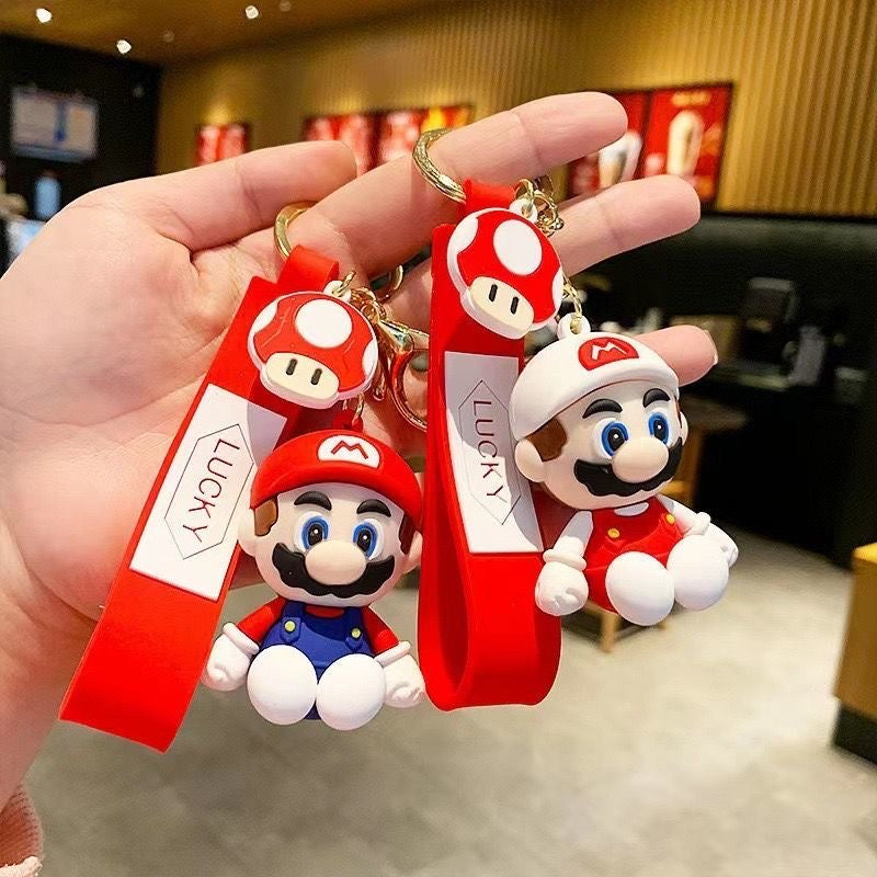 Super Mario Keychain Rings Set 4 in one