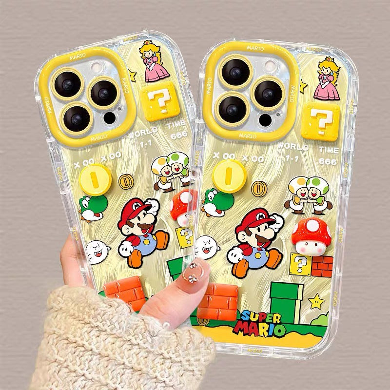 Gold coin Super Mario Liquid Silicone Phone Case