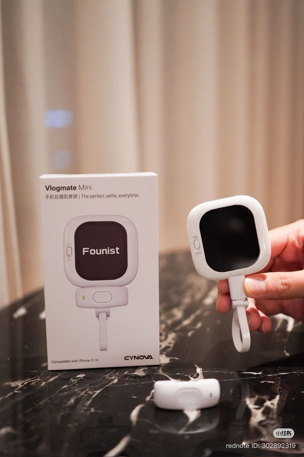 Founist Mini Magnetic Back Screen for iPhone 5-17 – Vlog & Selfie Display Tool