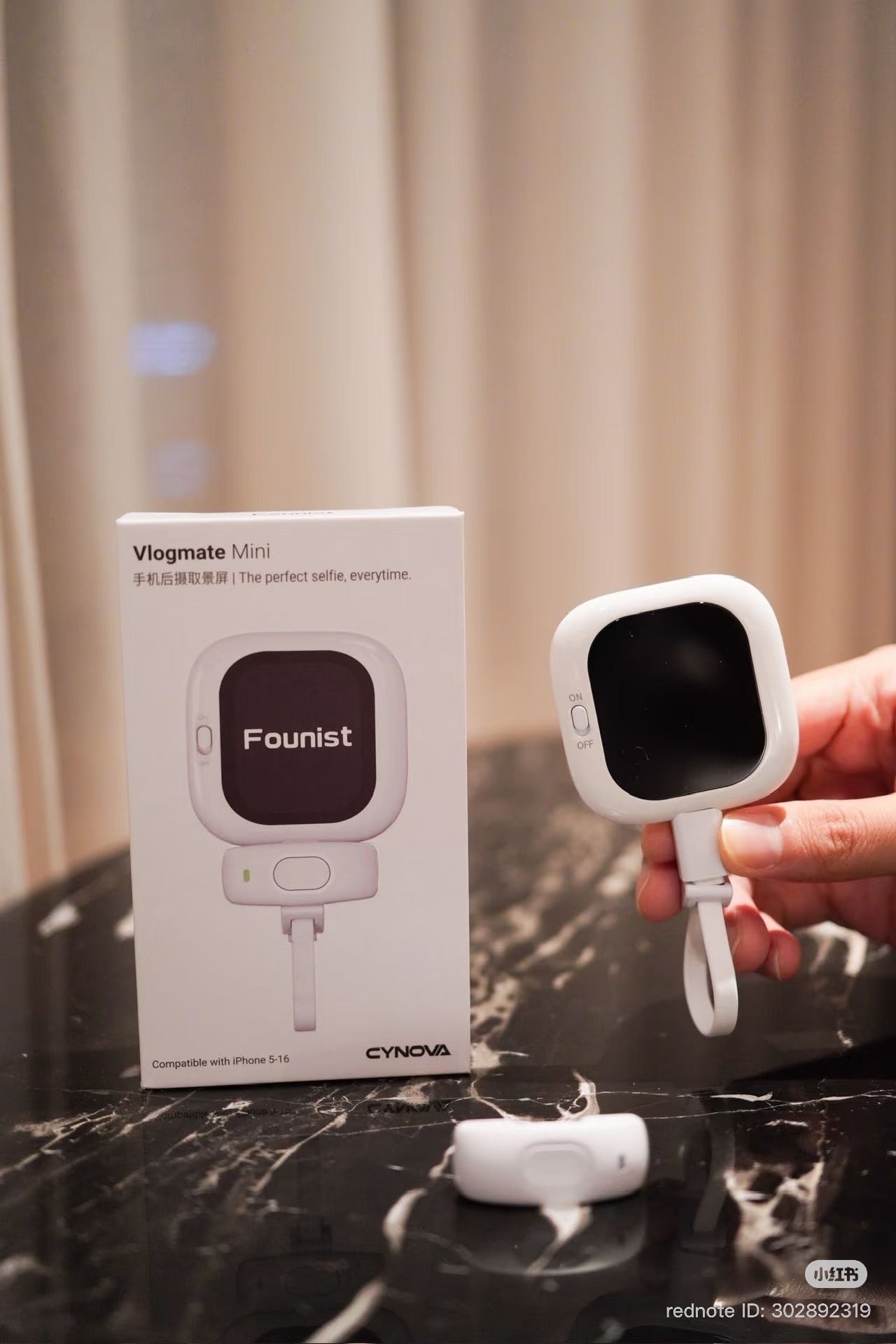 Founist Mini Magnetic Back Screen for iPhone 5-17 – Vlog & Selfie Display Tool