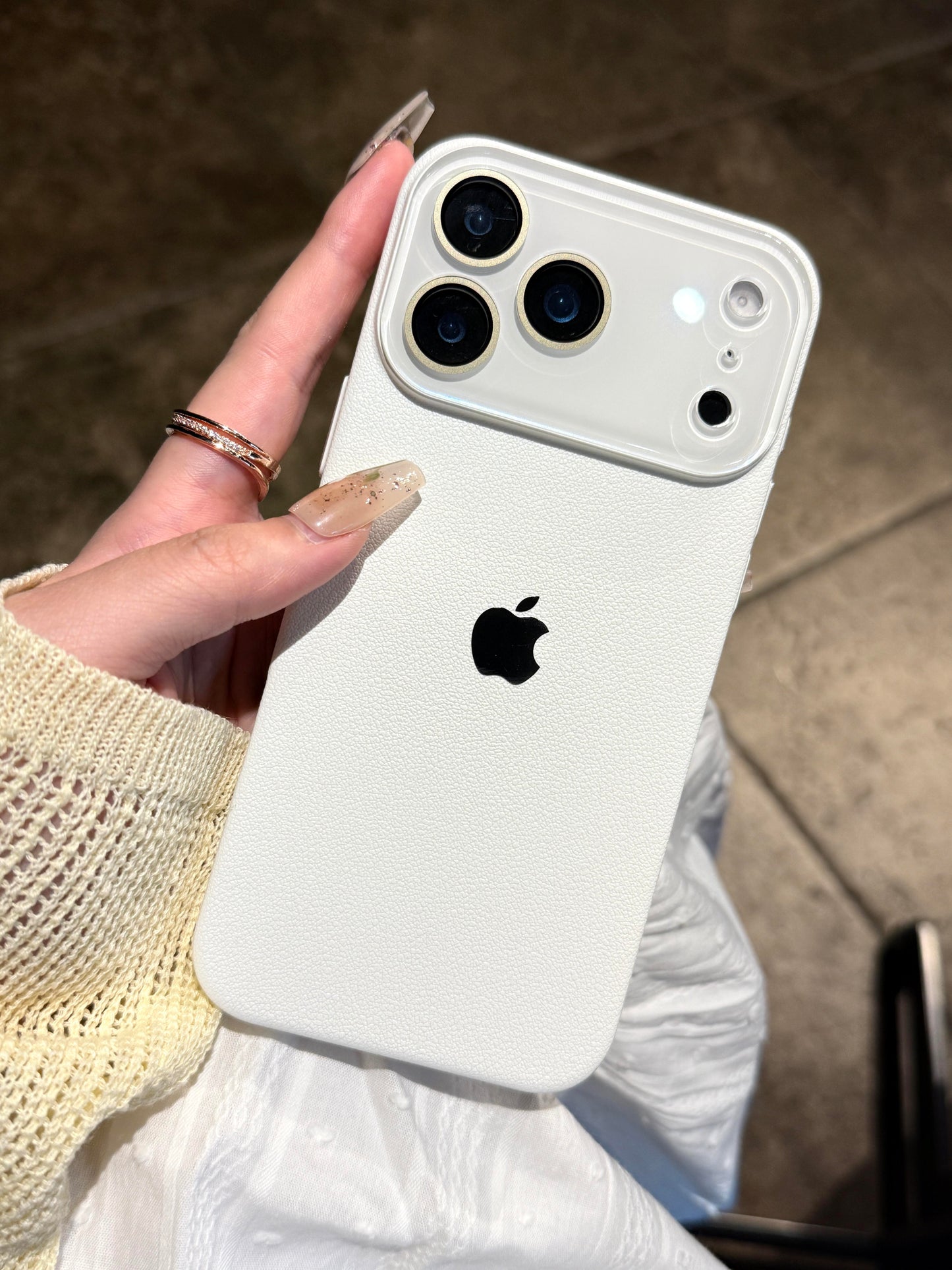 Lychee Texture iPhone Case - Premium Grip Hard Cover with Matte Finish