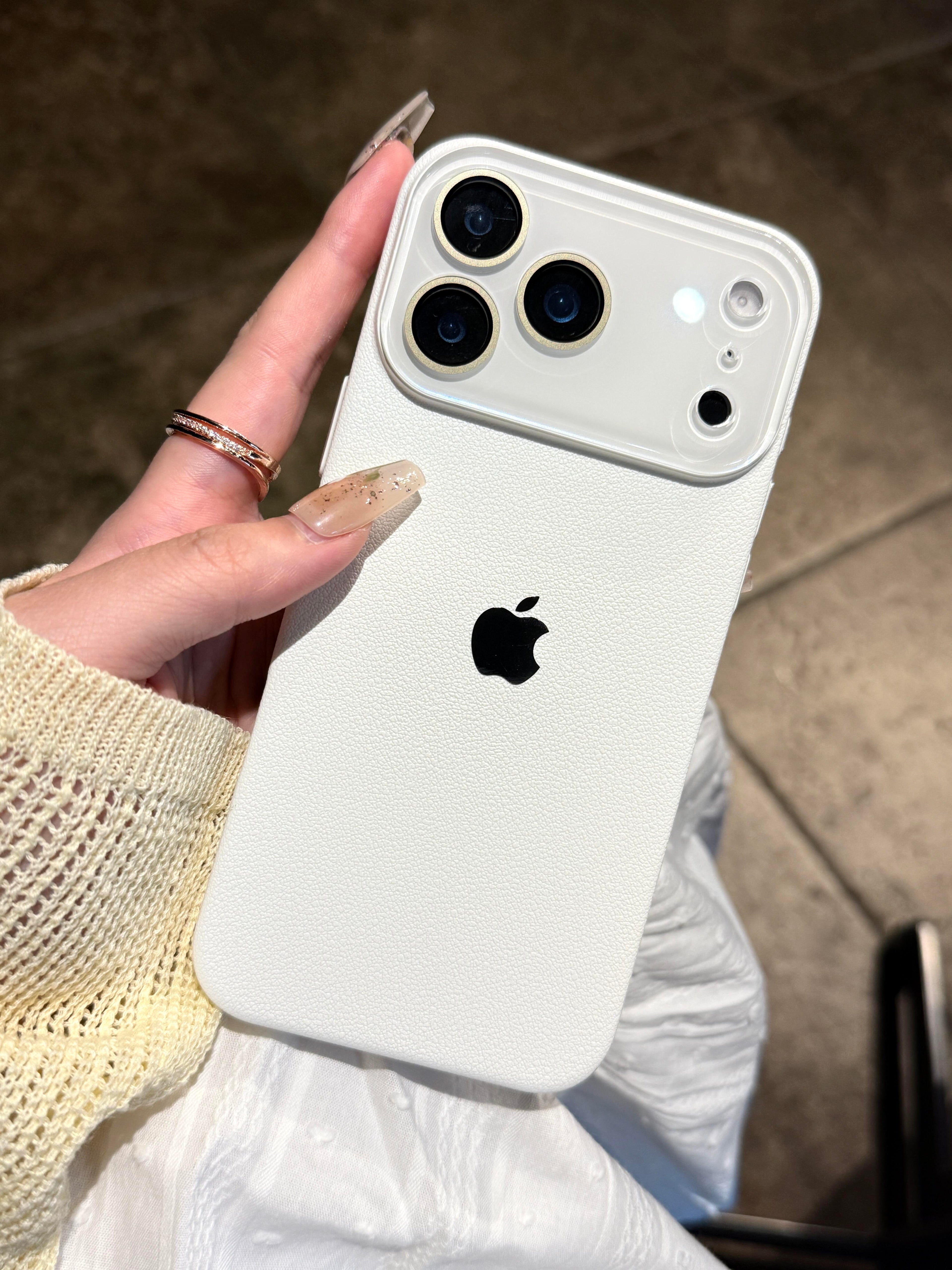 Lychee Texture iPhone Case - Premium Grip Hard Cover with Matte Finish