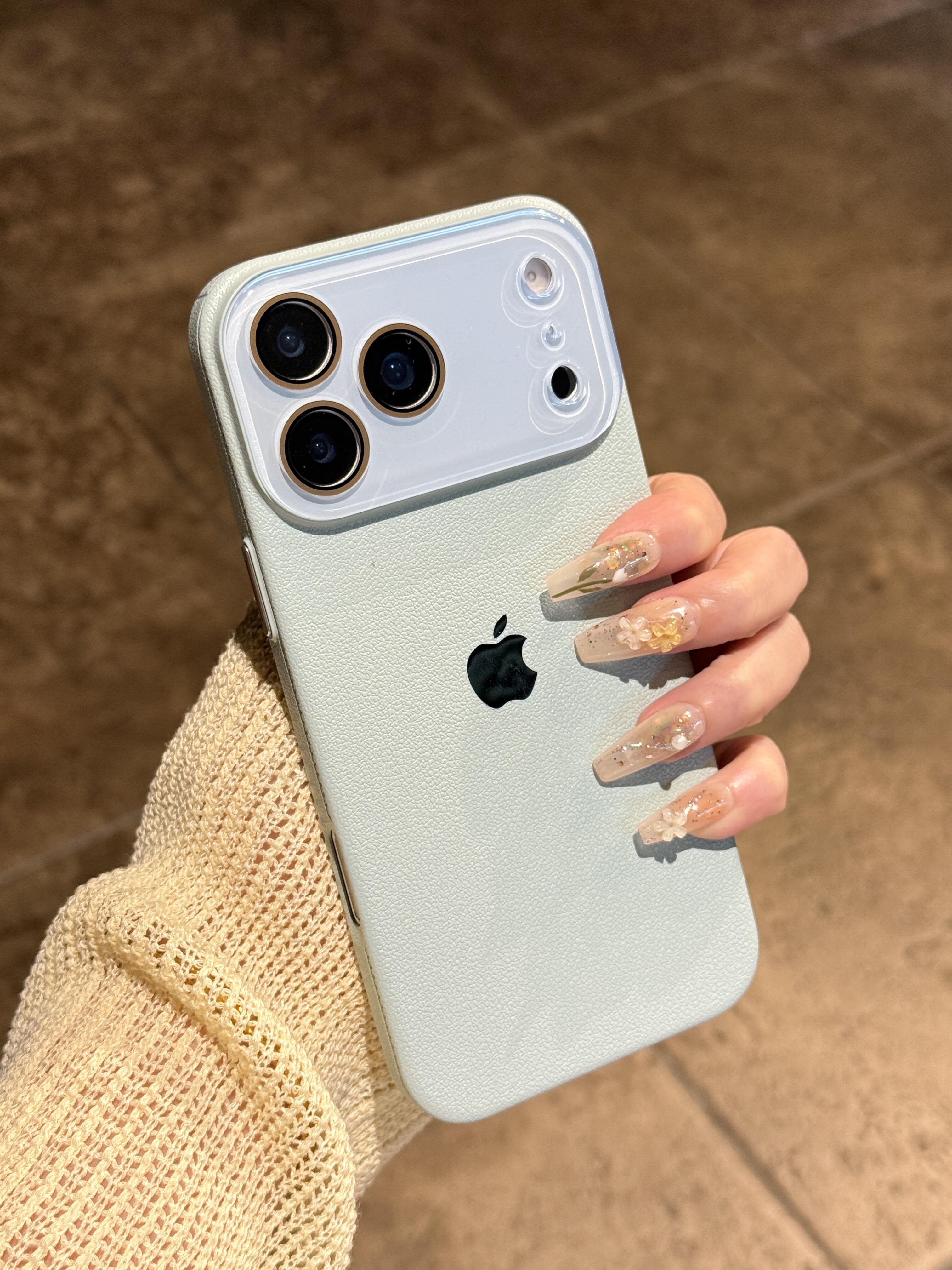 Lychee Texture iPhone Case - Premium Grip Hard Cover with Matte Finish