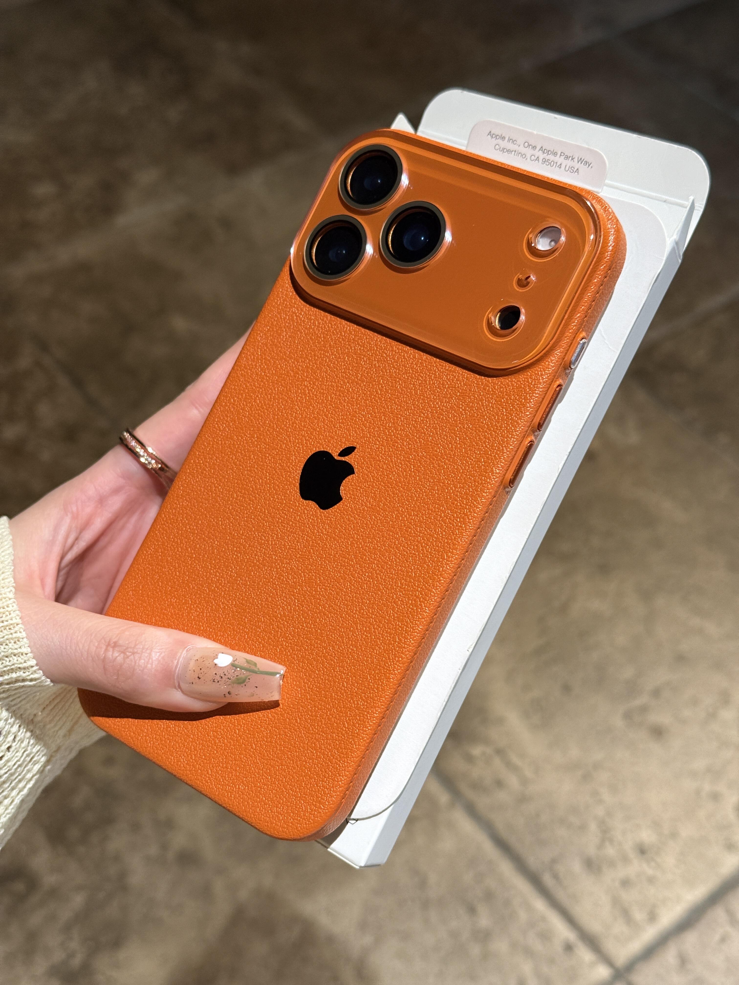 Lychee Texture iPhone Case - Premium Grip Hard Cover with Matte Finish