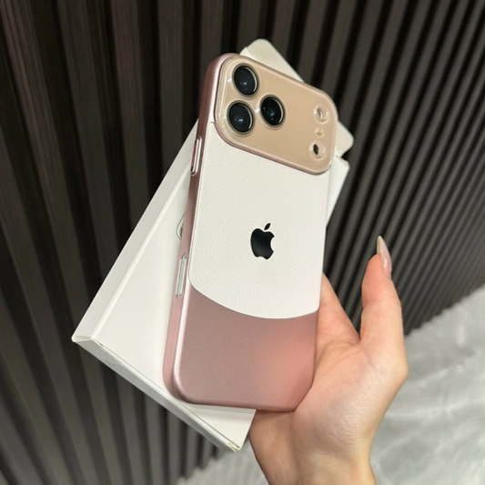 Premium Leather Texture iPhone Case - Luxury Vegan Leather Hard Cover