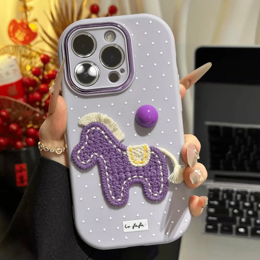 Cute Horse Purple Case