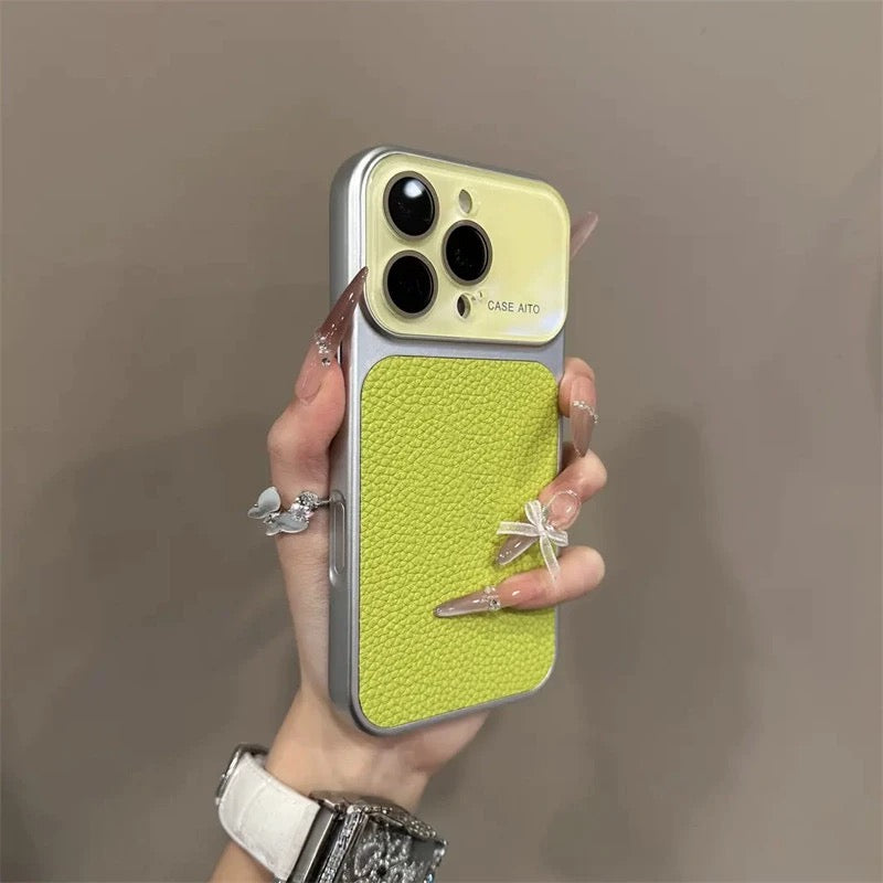 Ins autumn and winter retro lychee leather premium pattern