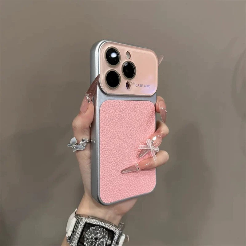 Ins autumn and winter retro lychee leather premium pattern