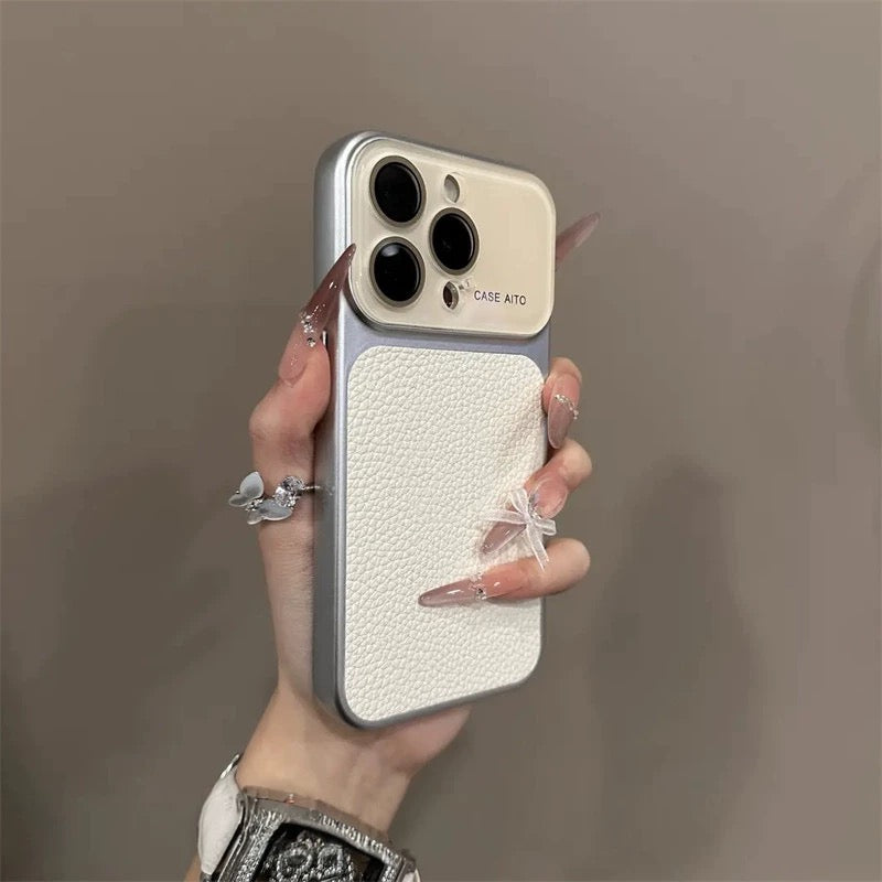 Ins autumn and winter retro lychee leather premium pattern