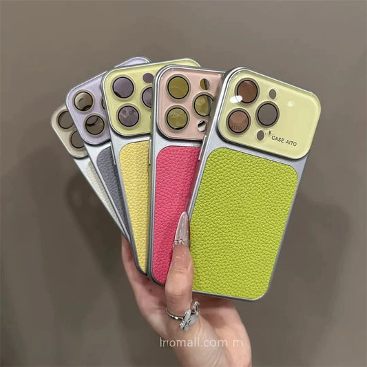 Ins autumn and winter retro lychee leather premium pattern