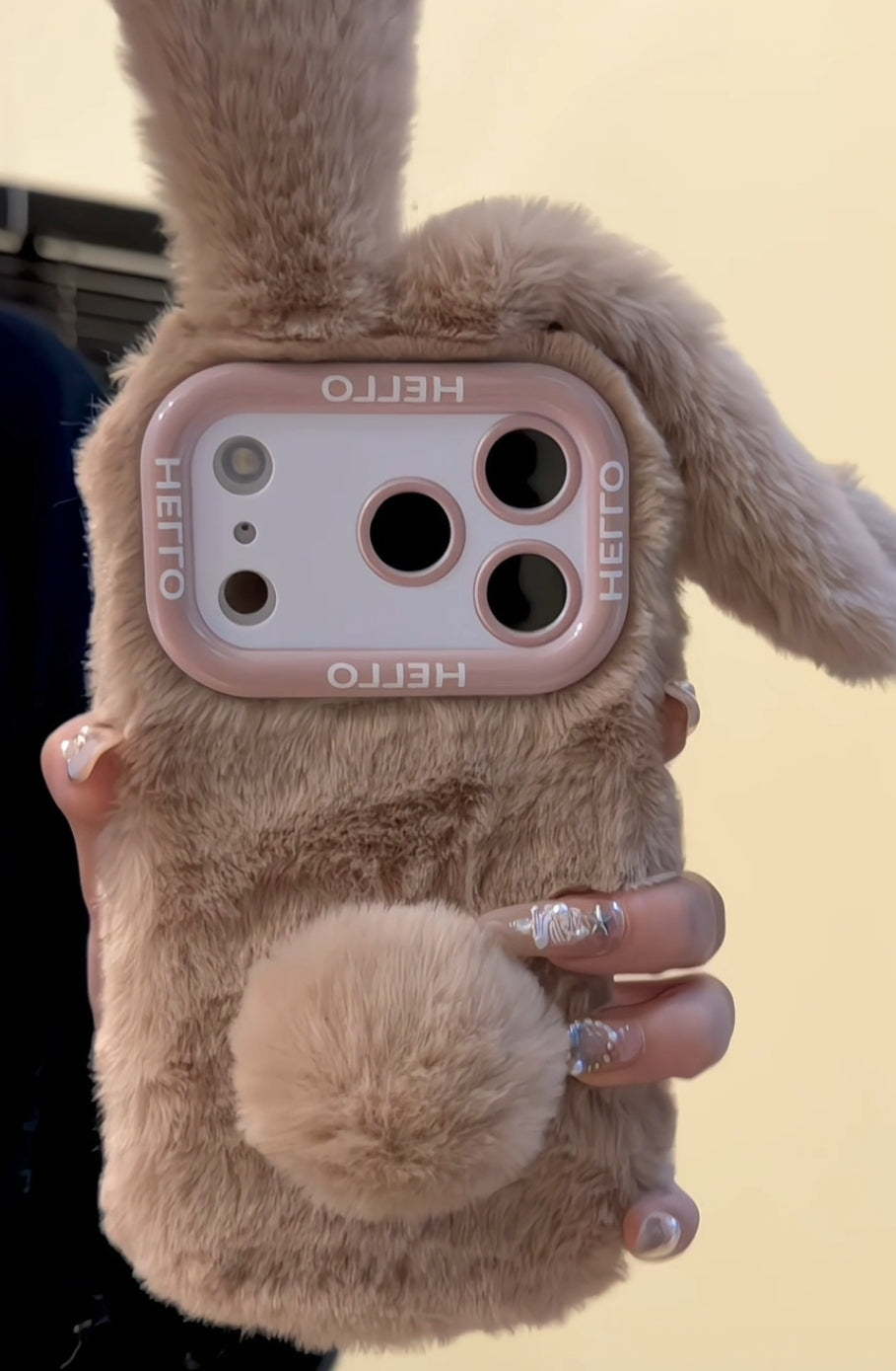Fluffy soft bunny case