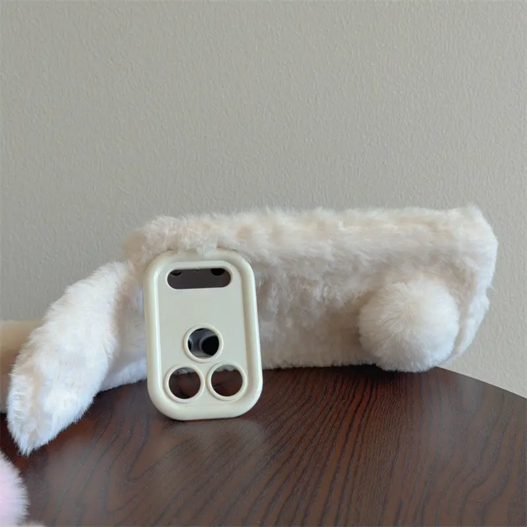 Fluffy soft bunny case