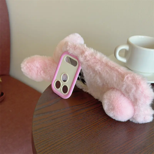 Fluffy soft bunny case