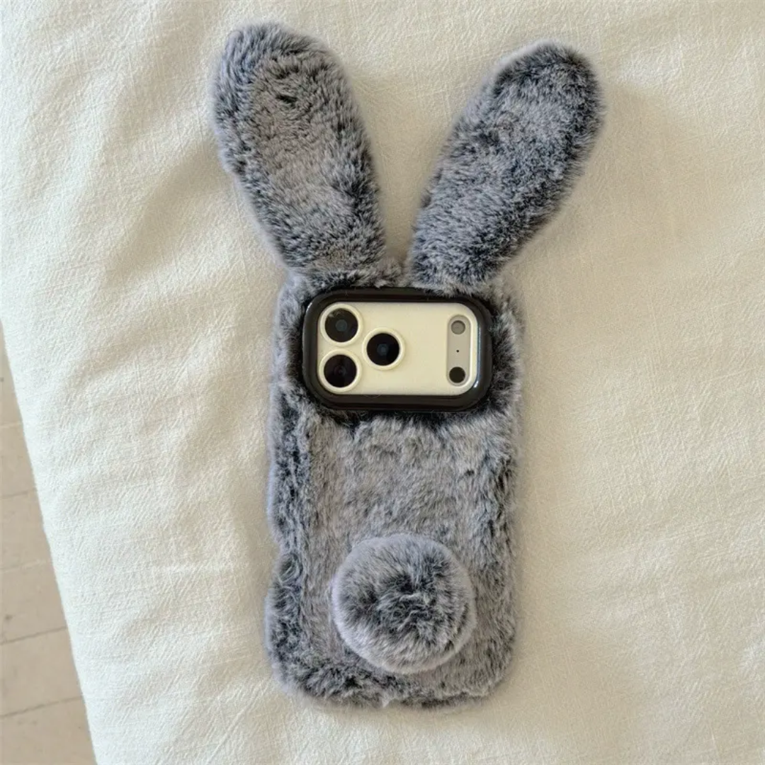 Fluffy soft bunny case