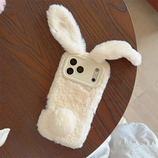 Fluffy soft bunny case