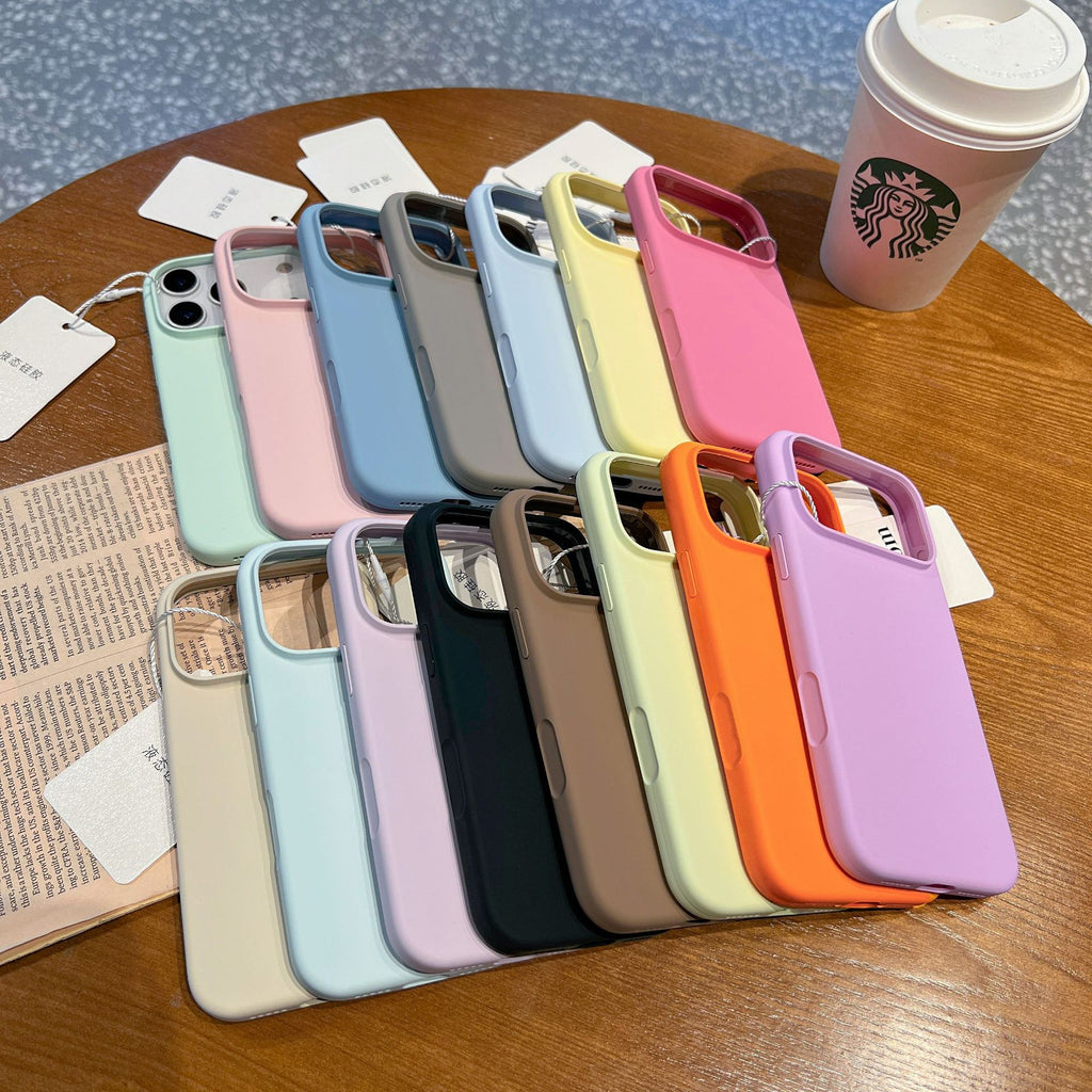 Soft-touch silicone iPhone case in solid colours – product photo 3