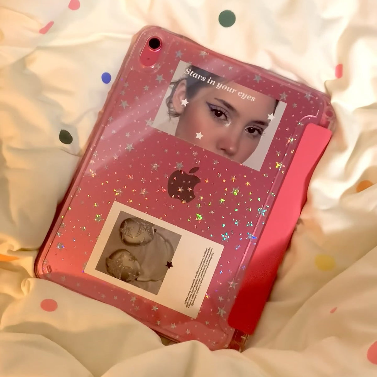 Crystal-look star case for iPad – product photo 3